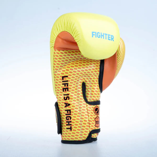 Träningshandskar för boxning - gul/orange, FBG-TRN-004