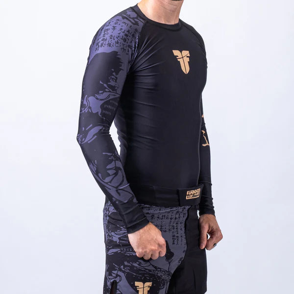 Fighter Rashguard Samurai med långa ärmar - svart/guld