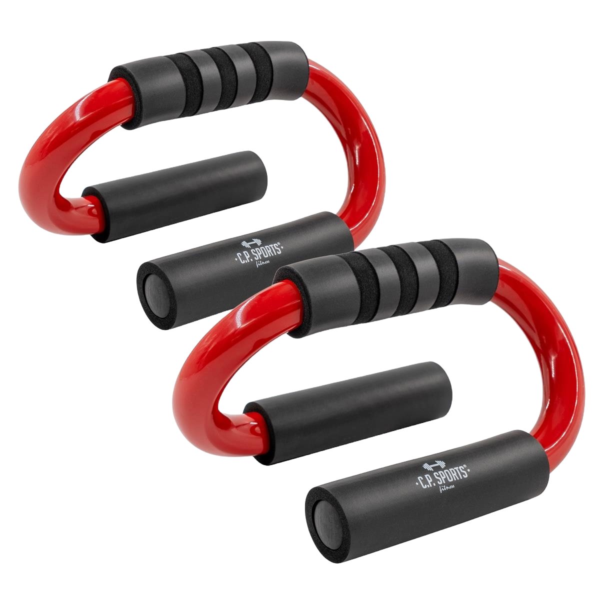C.P. Sports: Push Up Bars Premium (par), svart/röd