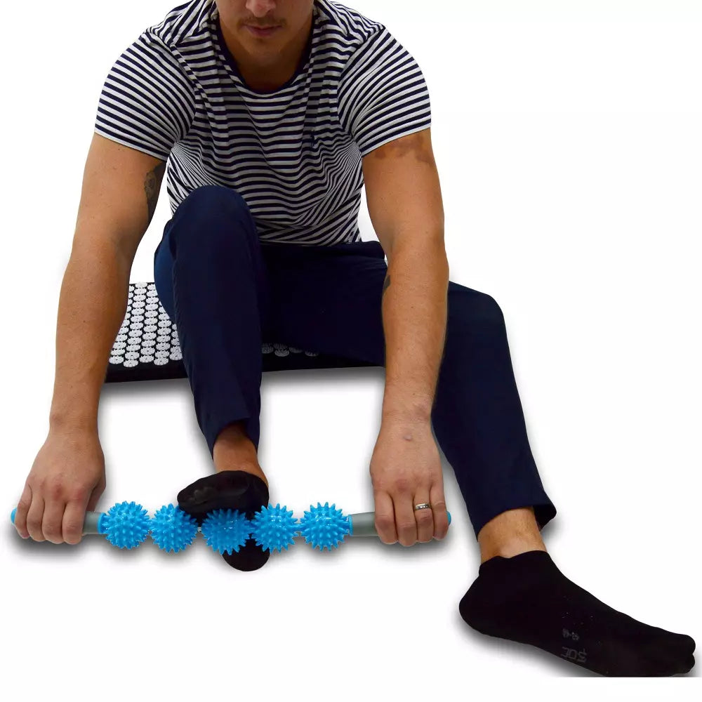 TrendRehab - Massageroller med 5 spikbollar – triggerpunktmassage
