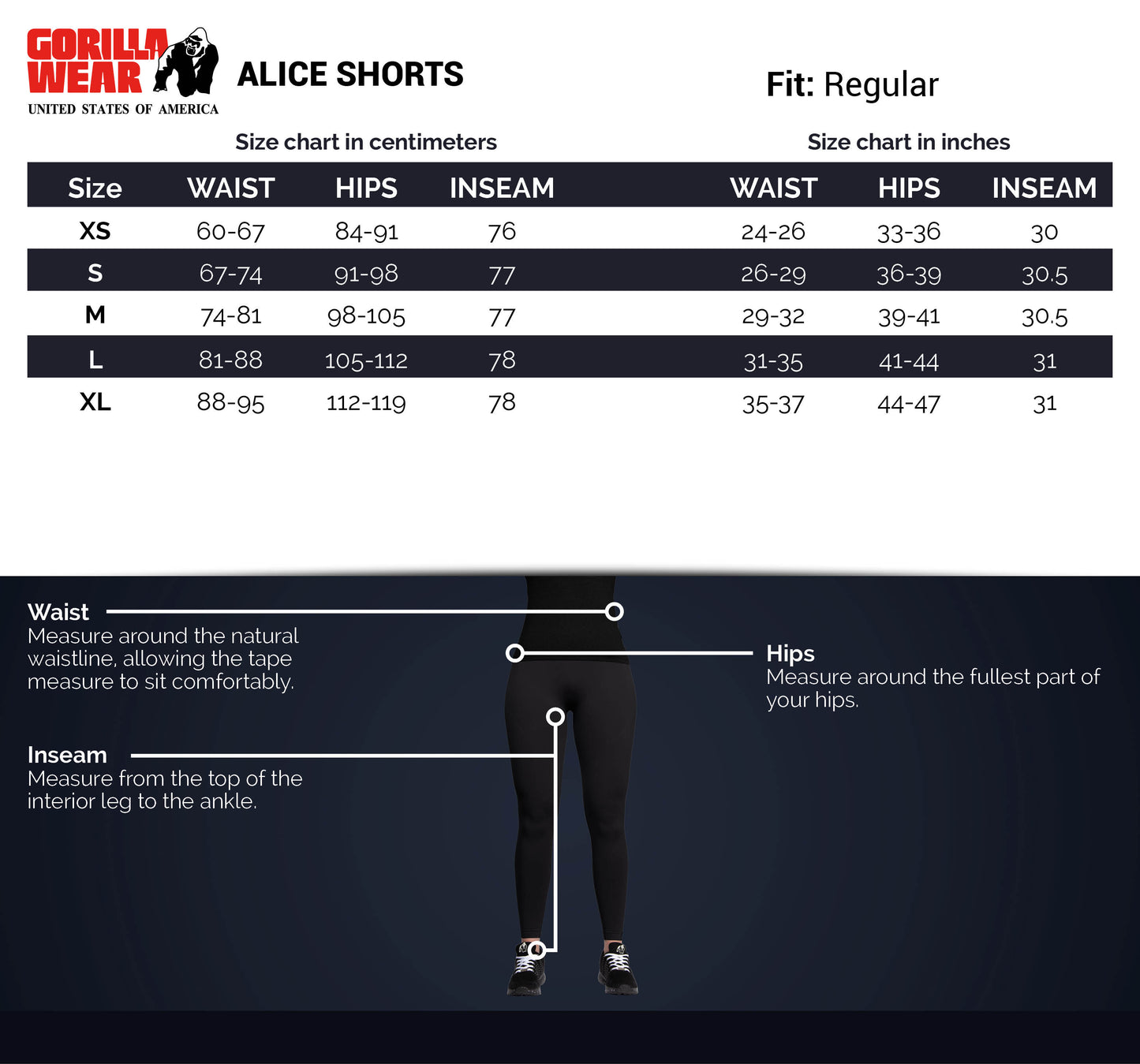 Gorilla Wear Alice Shorts, svart