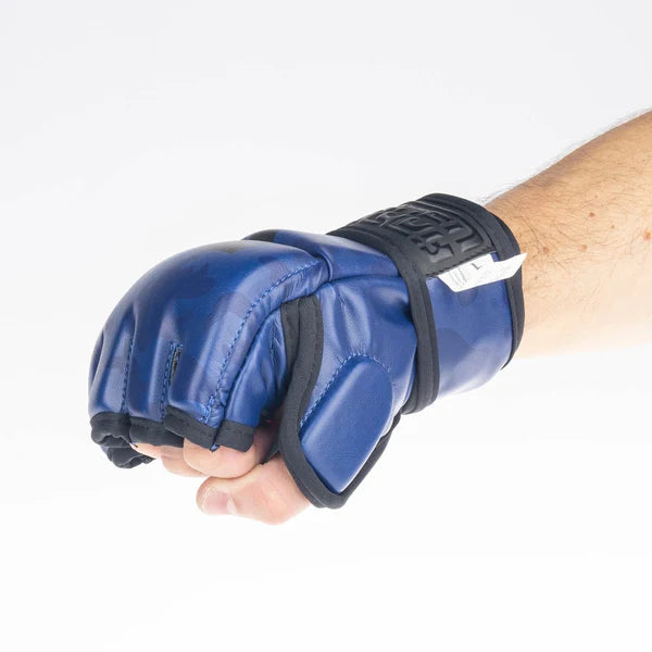Fighter MMA handskar för tävling - blå kamouflage