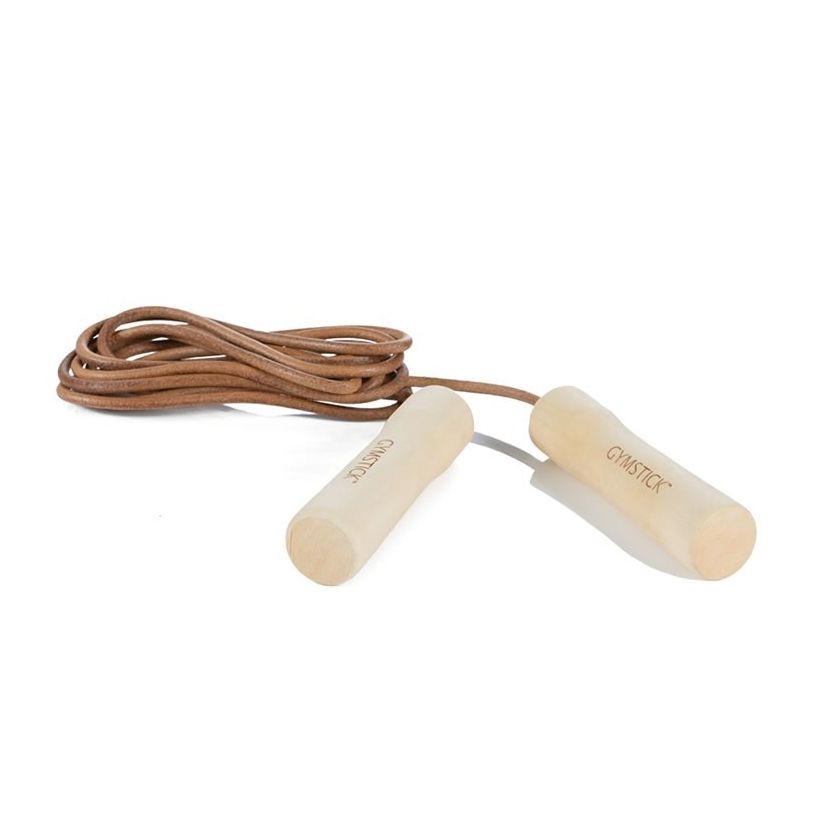 Gymstick läderhopprep - Wood