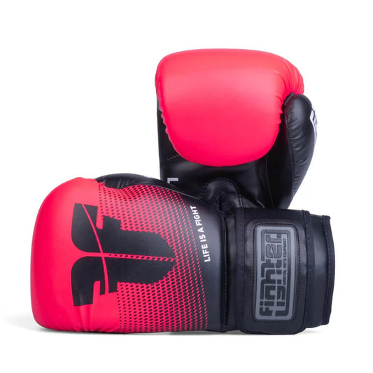 Fighter Boxningshandskar Träning PU - svart/rosa, FBG-TRP-003