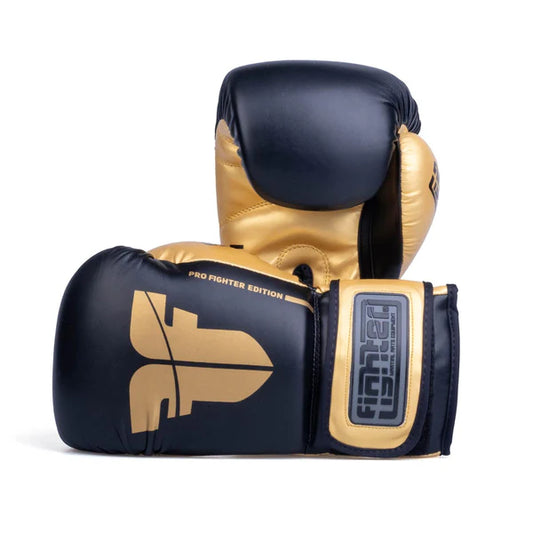 Fighter Boxningshandskar Träning PU - svart/guld, FBG-TRP-001