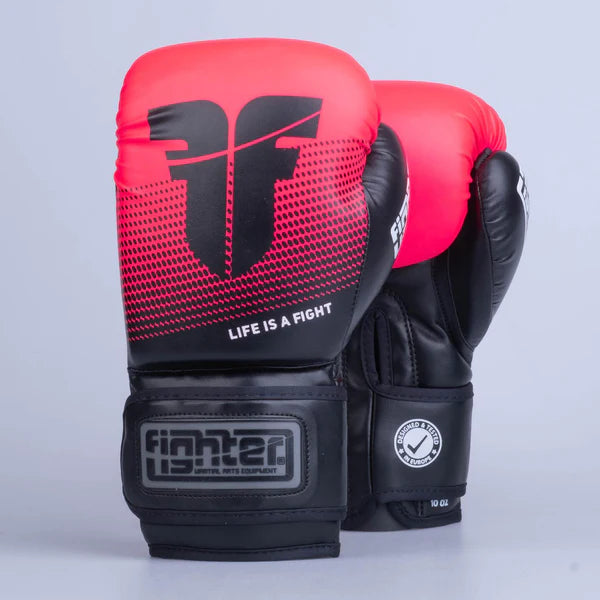 Fighter Boxningshandskar Träning PU - svart/rosa, FBG-TRP-003