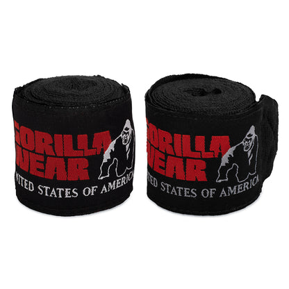 Gorilla Wear Boxing Hand Wraps, svart