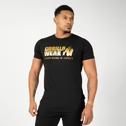 Gorilla Wear- T-shirt, svart/guld