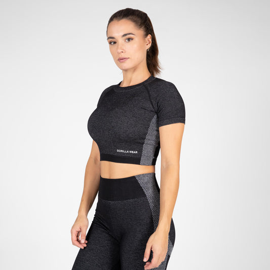 Gorilla Wear Selah Seamless Crop Top, svart