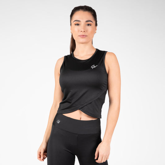 Gorilla Wear Estelle Twisted Crop Top, svart