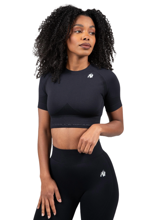 Gorilla Wear Whitney Seamless Crop Top, svart