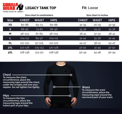 Gorilla Wear Legacy Tank Top, grå/svart
