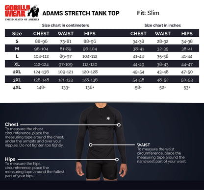 Gorilla Wear Adams Stretch linne, svart