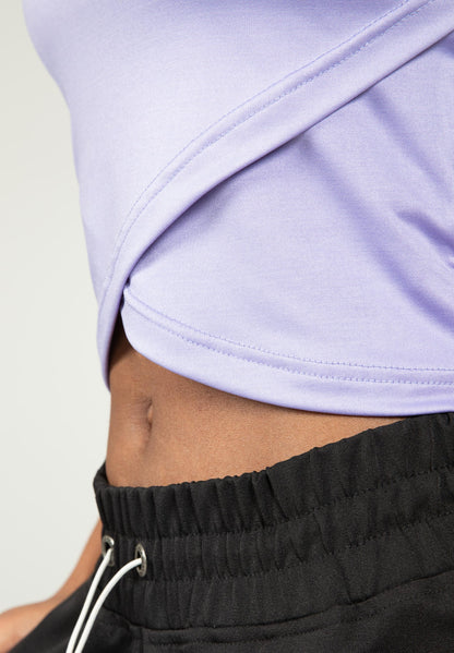 Gorilla Wear Estelle Twisted Crop Top, lilac