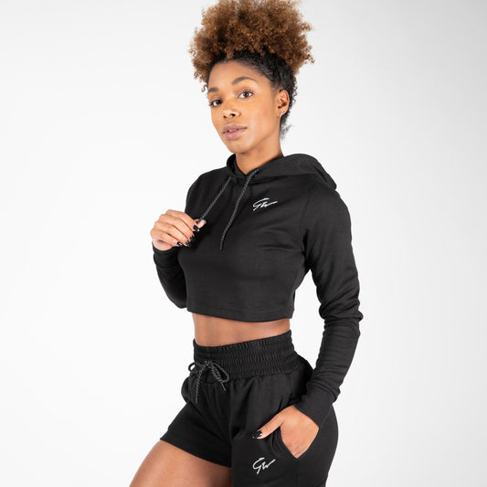 Gorilla Wear Pixley Crop Top Hoodie, svart