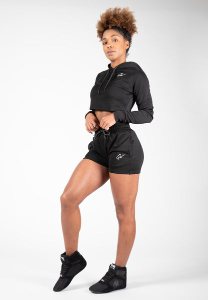 Gorilla Wear Pixley Crop Top Hoodie, svart