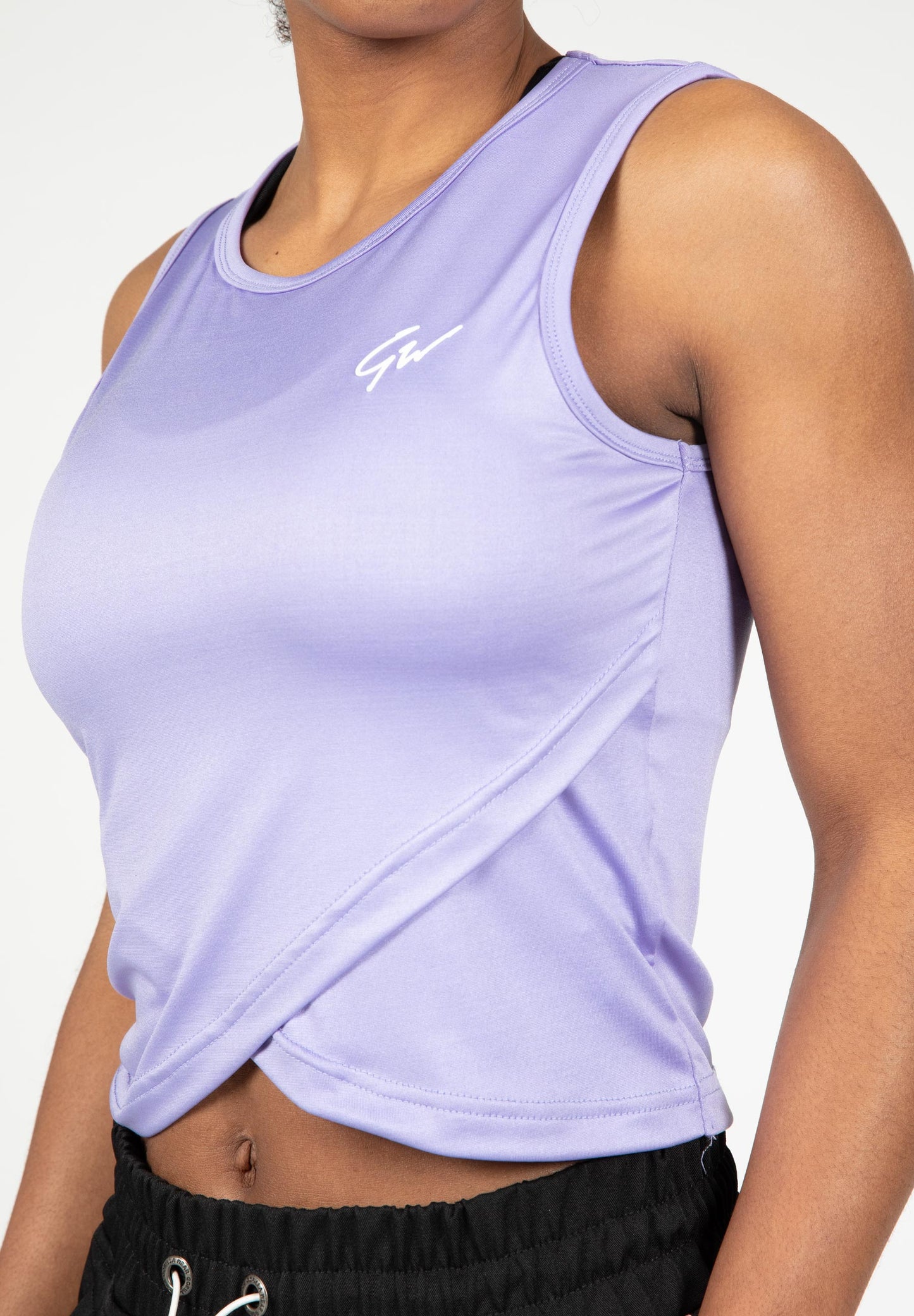 Gorilla Wear Estelle Twisted Crop Top, lilac