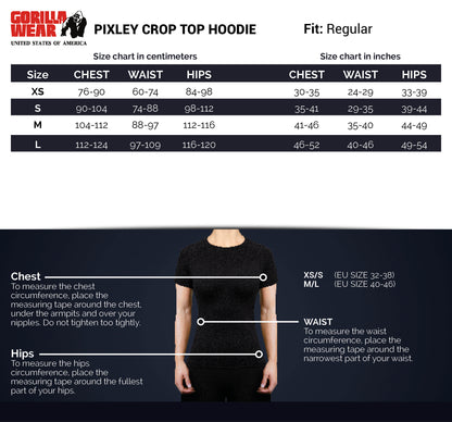 Gorilla Wear Pixley Crop Top Hoodie, svart