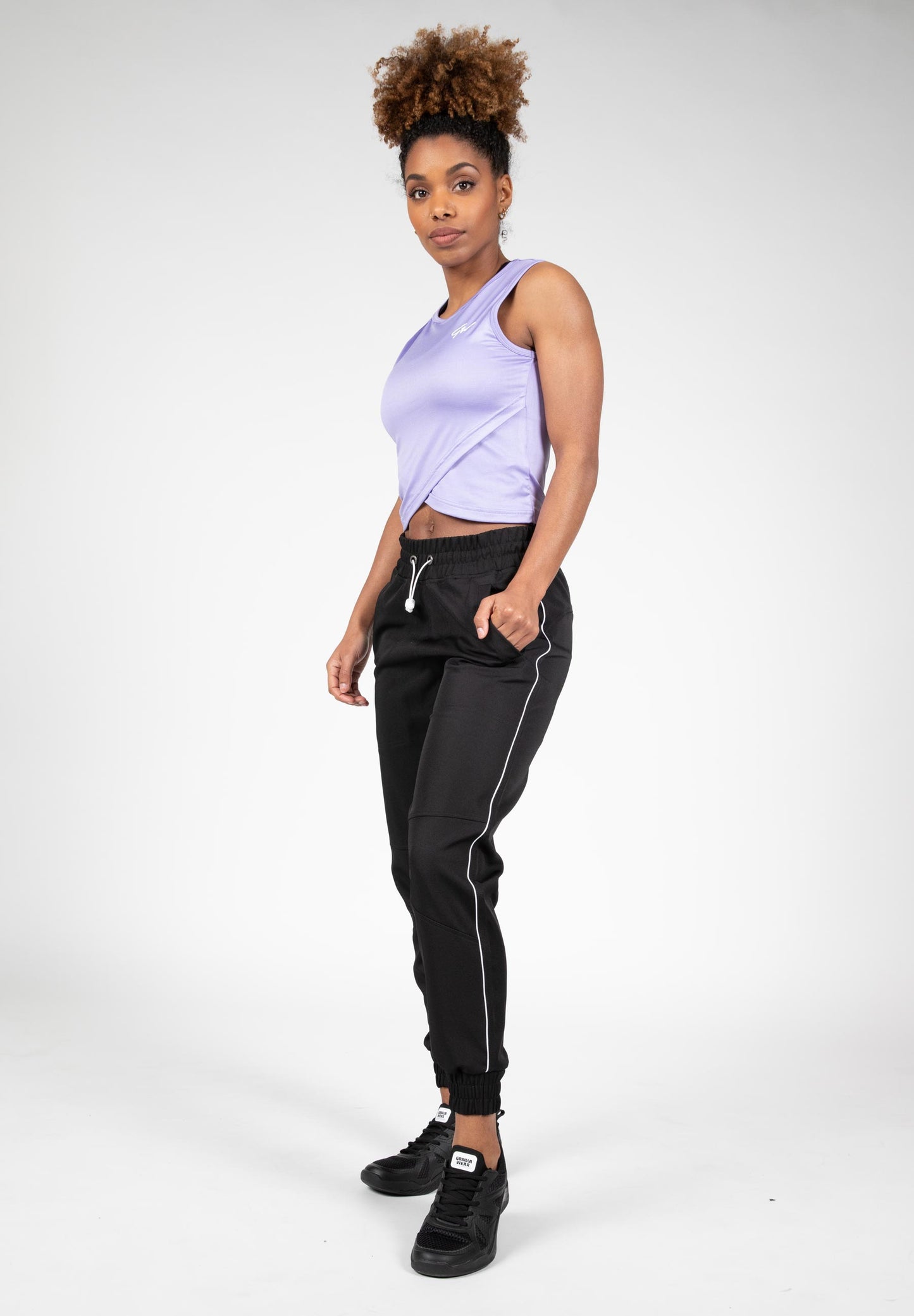 Gorilla Wear Estelle Twisted Crop Top, lilac