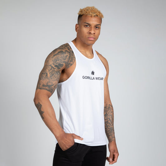 Gorilla Wear Carter Stretch Tank Top, vit