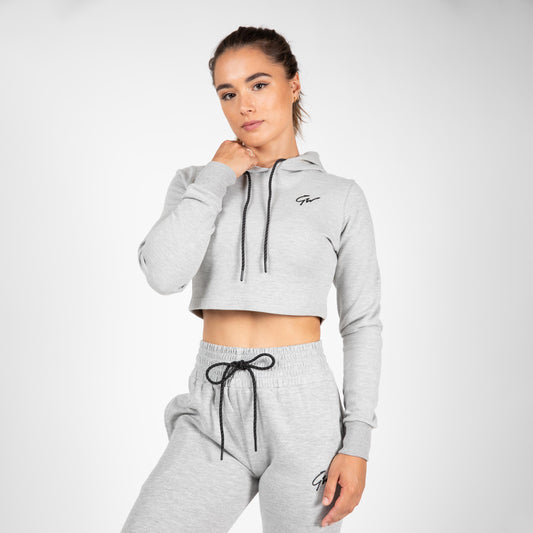 Gorilla Wear Pixley Crop Top Hoodie, grå