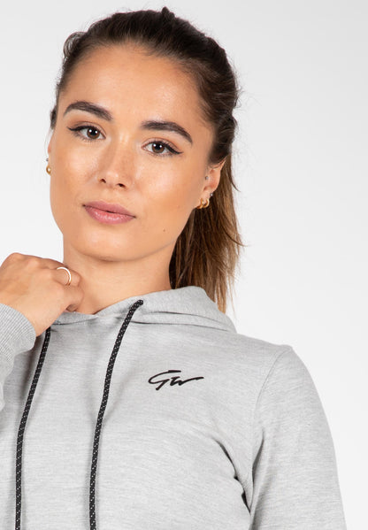 Gorilla Wear Pixley Crop Top Hoodie, grå