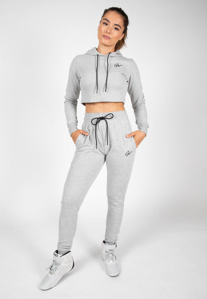 Gorilla Wear Pixley Crop Top Hoodie, grå