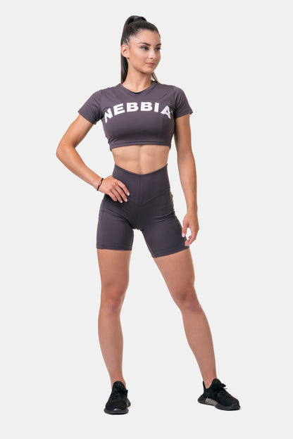 NEBBIA Sporty Crop Top, marron