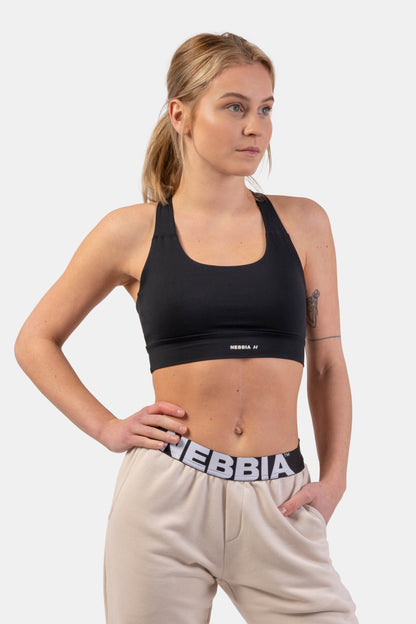 NEEBIA Active Sports Bra with medium impact, svart