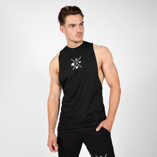 Gorilla Wear Cisco Drop Armhole Tank Top, svart/vit