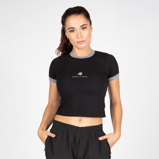 Gorilla Wear New Orleans Cropped T-Shirt, svart