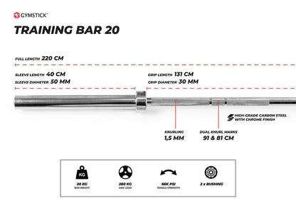 GYMSTICK 20kg Training Bar