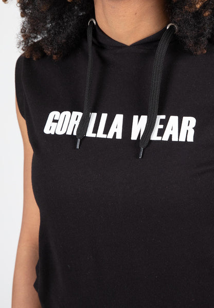 Gorilla Wear Virginia Sleeveless Hoodie, svart