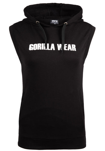 Gorilla Wear Virginia Sleeveless Hoodie, svart