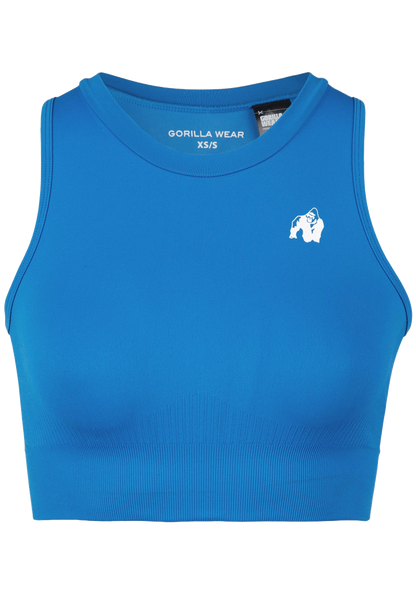 Gorilla Wear Olivia Seamless Crop Top, blå