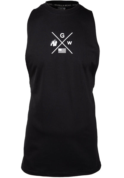 Gorilla Wear Cisco Drop Armhole Tank Top, svart/vit