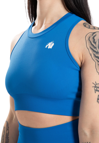 Gorilla Wear Olivia Seamless Crop Top, blå