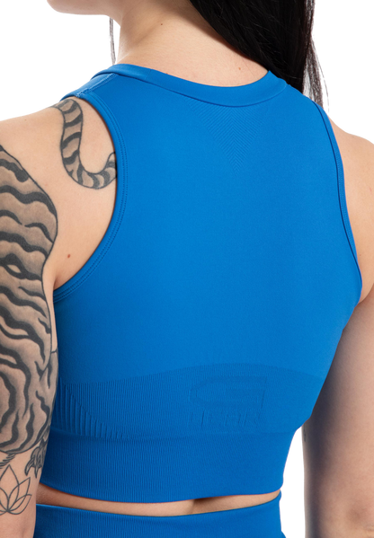 Gorilla Wear Olivia Seamless Crop Top, blå