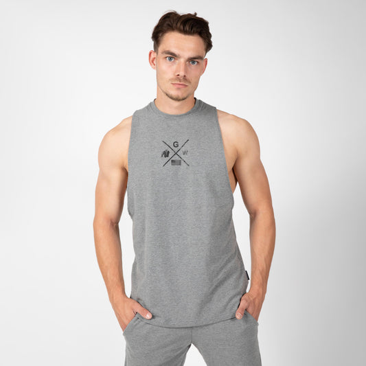 Gorilla Wear Cisco Drop Armhole Tank Top, grå/svart