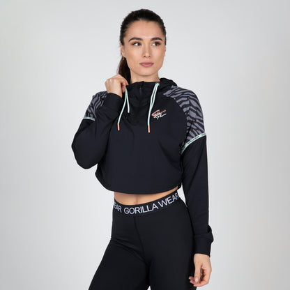 Gorilla Wear Zion Cropped Hoodie, svart