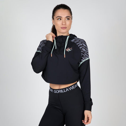 Gorilla Wear Zion Cropped Hoodie, svart