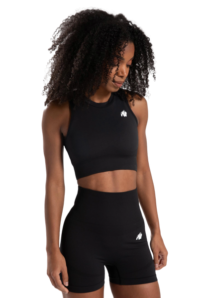 Gorilla Wear Olivia Seamless Crop Top, svart