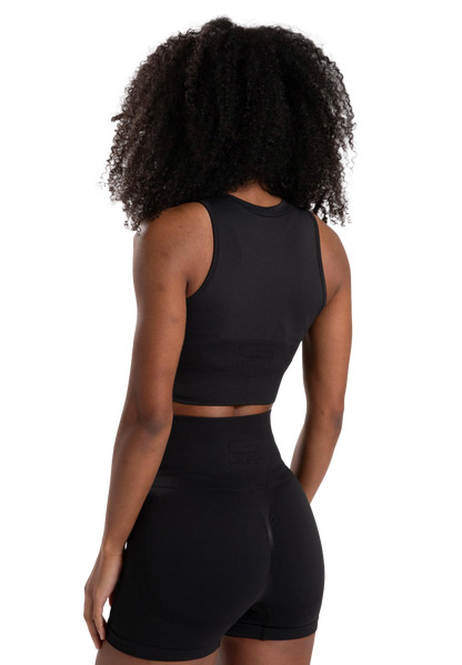 Gorilla Wear Olivia Seamless Crop Top, svart
