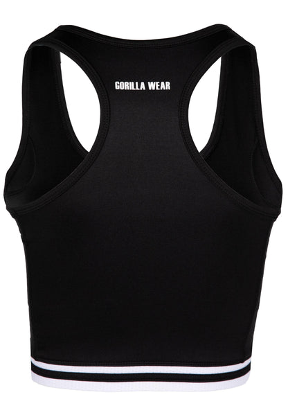 Gorilla Wear Mesa Zip Front Crop Top, svart