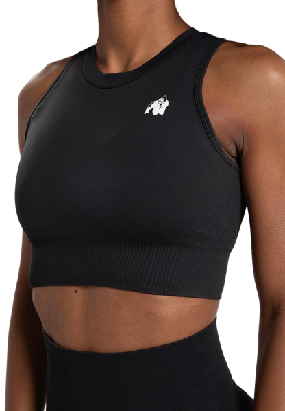 Gorilla Wear Olivia Seamless Crop Top, svart