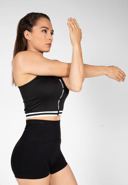 Gorilla Wear Mesa Zip Front Crop Top, svart