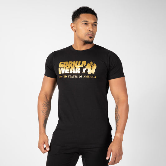 Gorilla Wear T-shirt, svart/guld
