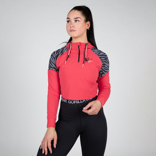 Gorilla Wear Zion Cropped Hoodie, röd