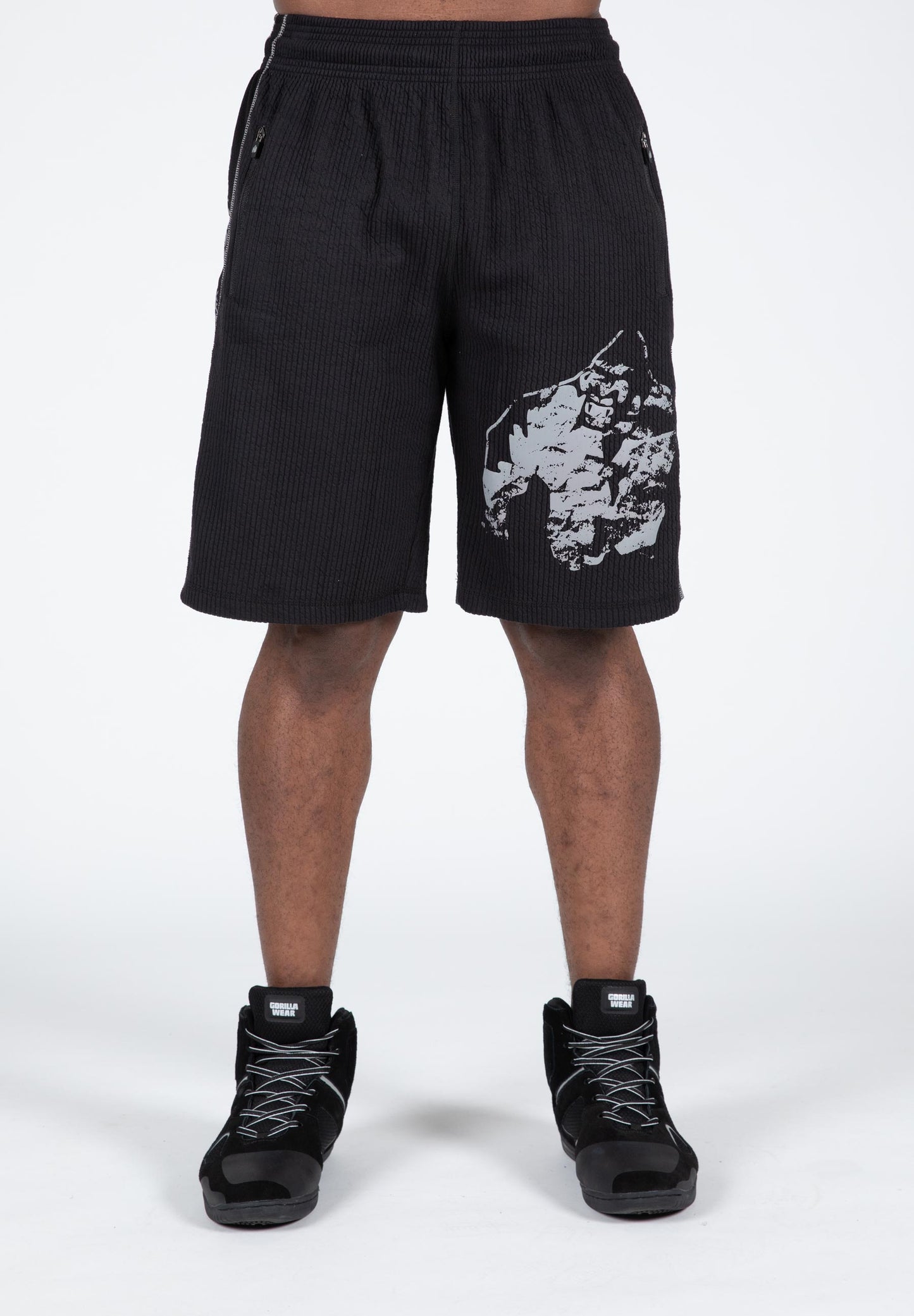 Gorilla Wear Buffalo Old School Workout Shorts, svart/grå