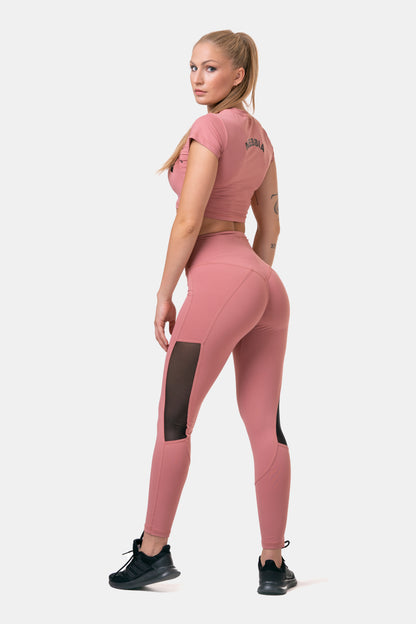 NEBBIA Sporty Crop Top, rosa